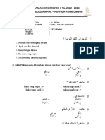 Soal Ujian Insya Kelas 1