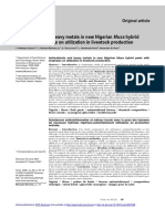 Antinutrients and Heavy Metals in New Nigerian Musa Hybrid Peels With Emphasis On Utilization in Livestock Production