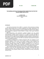 The Normalization of The Dielectric Dissipation Factor For Transformer Insulation