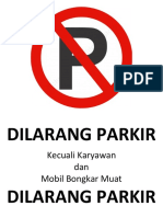 Dilarang Parkir