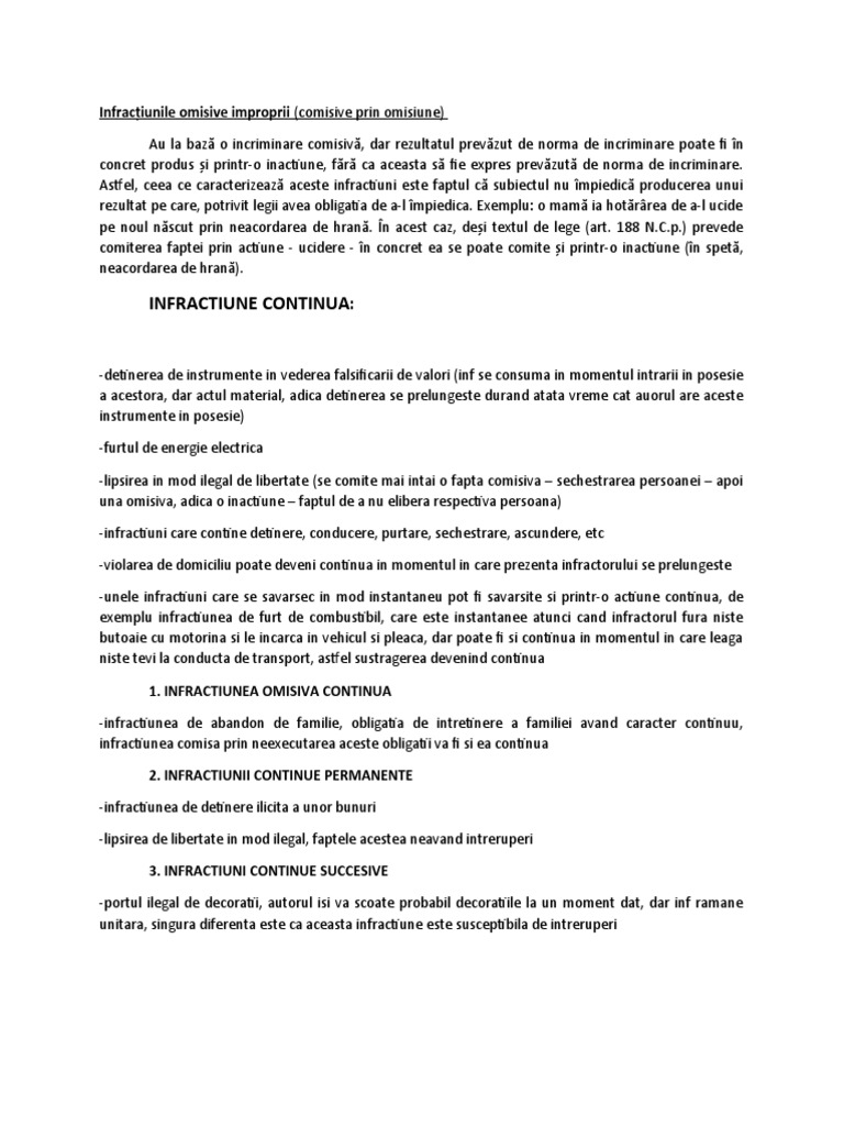 Exemple Infractiuni | PDF