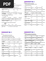 WORKSHEETS in Mathematics FOR SECOND QUARTER