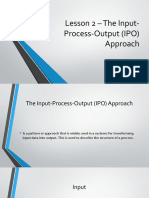 Lesson 2 - The Input-Process-Output (IPO)