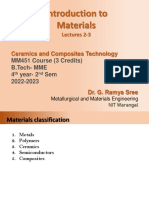 2-3 - B.tech IV CCT - Introduction To Ceramics