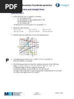 Coordinate Geometry Exercises and Solutions