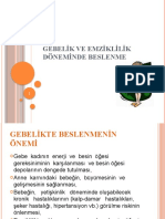 Gebeli̇k Ve Emzi̇kli̇li̇k Dönemi̇nde Beslenme