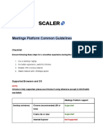 Meeting Platform Troubleshooting