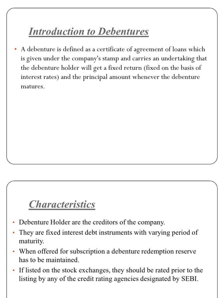 Chapter 2.debentures | PDF