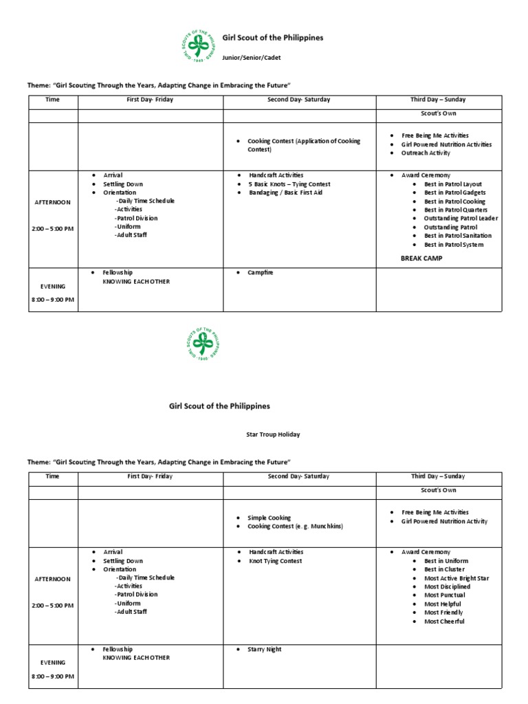 Girl Scout Activities and Contests | PDF | Youth | Girl Guiding And ...
