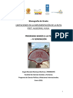 Limitaciones en La Implementación de La Ruta Pdet: Algeciras, Huila