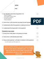 Task 2 Essay Checklist Model Essay