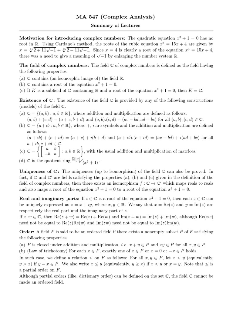 Complex Till Diff PDF Sequence Power Series