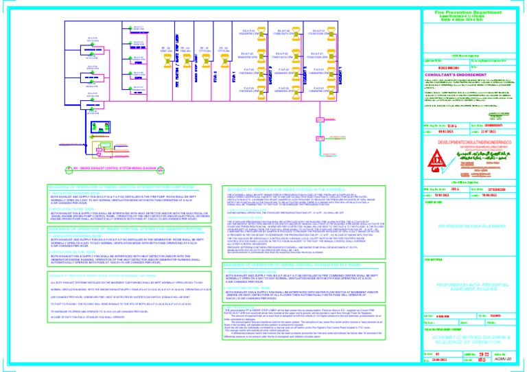 Smoke Exhaust Control Wiring Diagram | PDF | Ventilation (Architecture ...