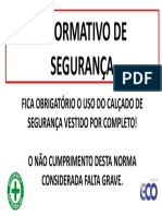 Calçado de segurança obrigatório