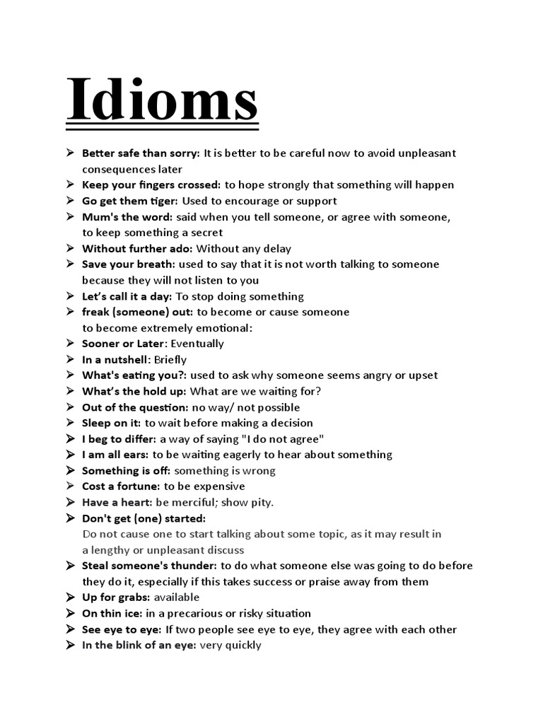 Idioms PDF