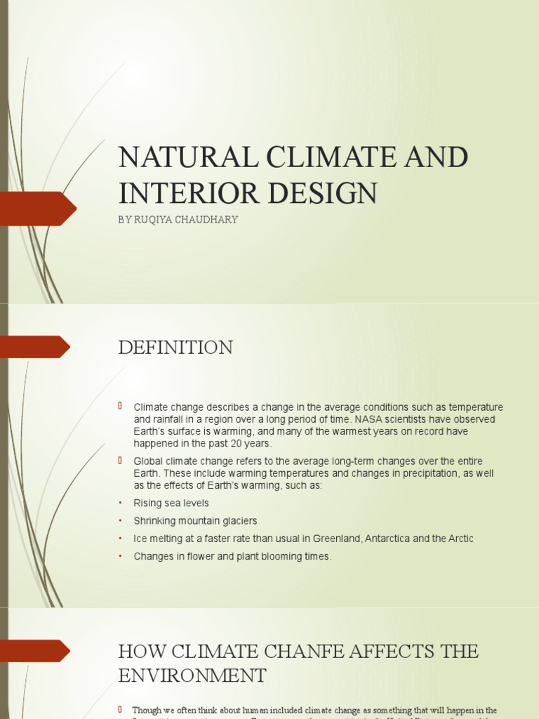Climate Change and Its Impact on Design | PDF | Science & Mathematics