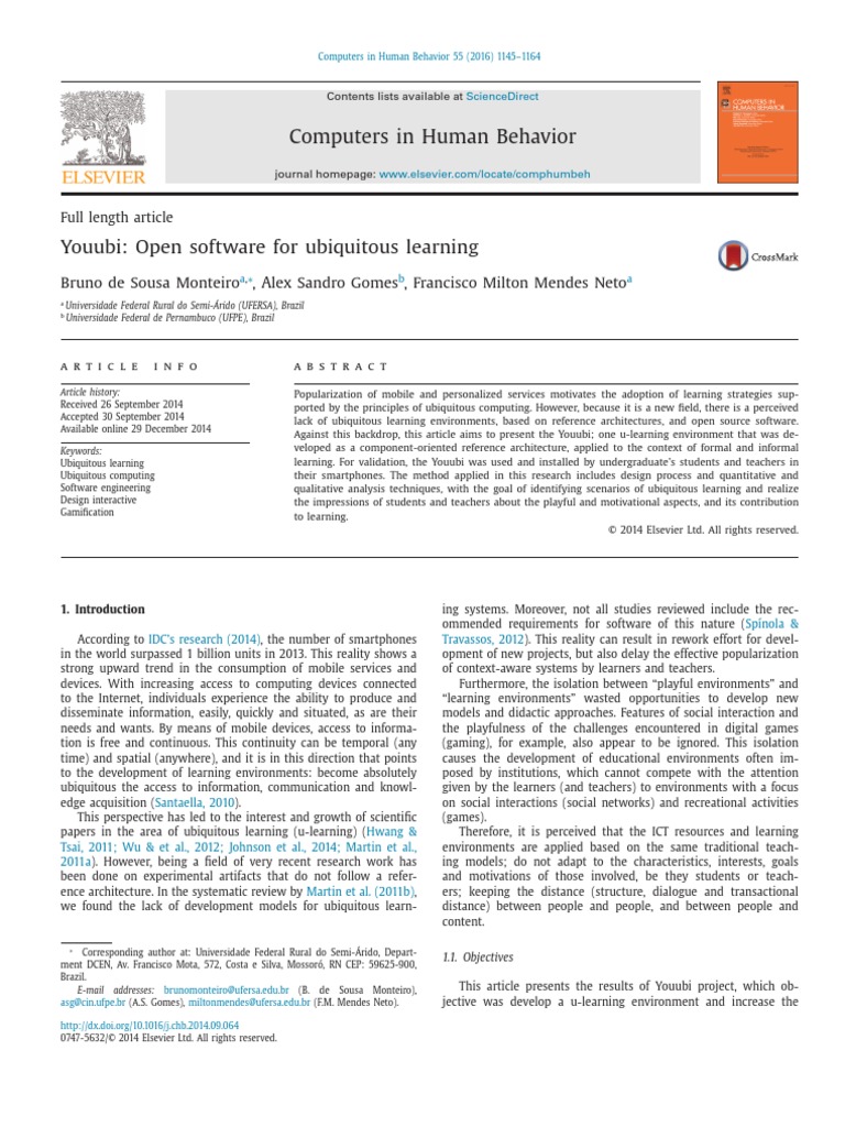 Youubi - Open Software For Ubiquitous Learning | PDF | Educational ...