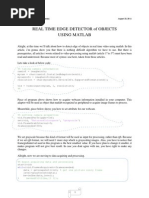 Real Time Edge Detector of Objects Using Matlab