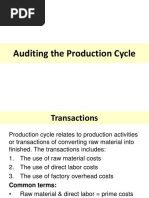 Auditing The Production Cycle