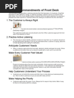 Download 10 Commandments of Front Desk by Surat Somboonthana SN62892501 doc pdf