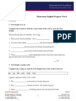 Elementary English Progress Test 6