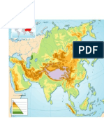 Mapa Asia Mudo Fisico
