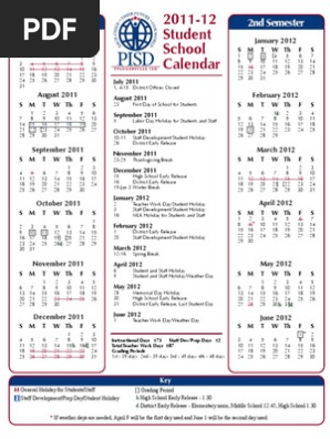 2011-2012 Calendar | PDF | High Schools | Academia