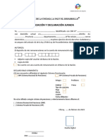 Autorizacion y Declaracion Jurada