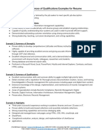 Summary of Qualifications Handout - CC Template - Docx - 0