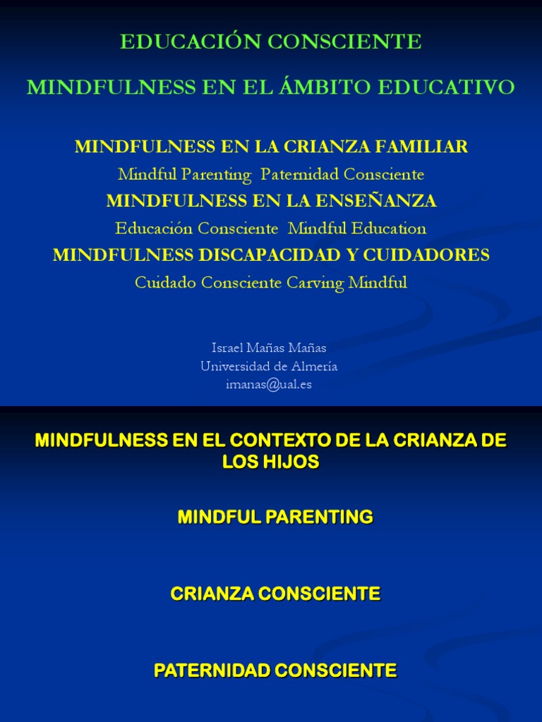Mindfulness en la Crianza Consciente | PDF | Las emociones | Desorden ...