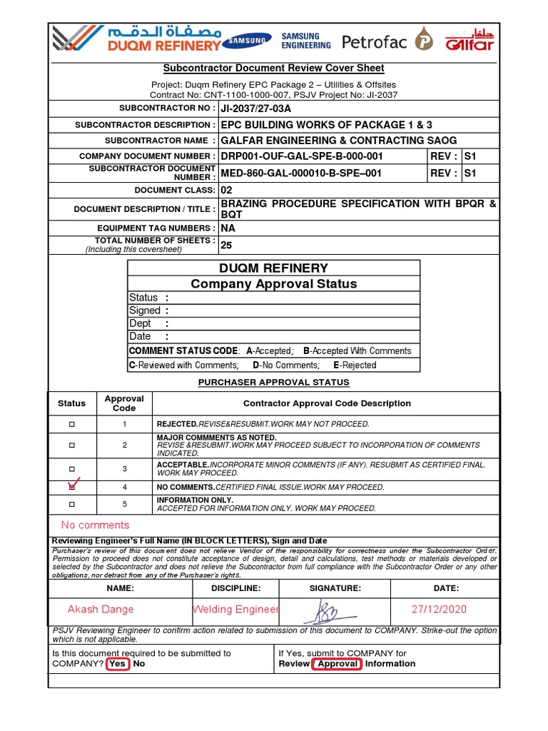 DRP001 Ouf Gal Spe B 000 001 S1 | PDF | Specification (Technical Standard)