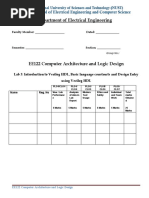 Lab 3 Introduction To Verilog