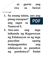 Balangkas Tanong'