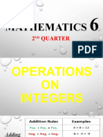 Operation of Integers