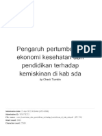 17 TUR - Pengaruh Pertumbuhan Ekonomi Kesehatan Dan Pendidikan Terhadap Kemiskinan Di Kab Sda