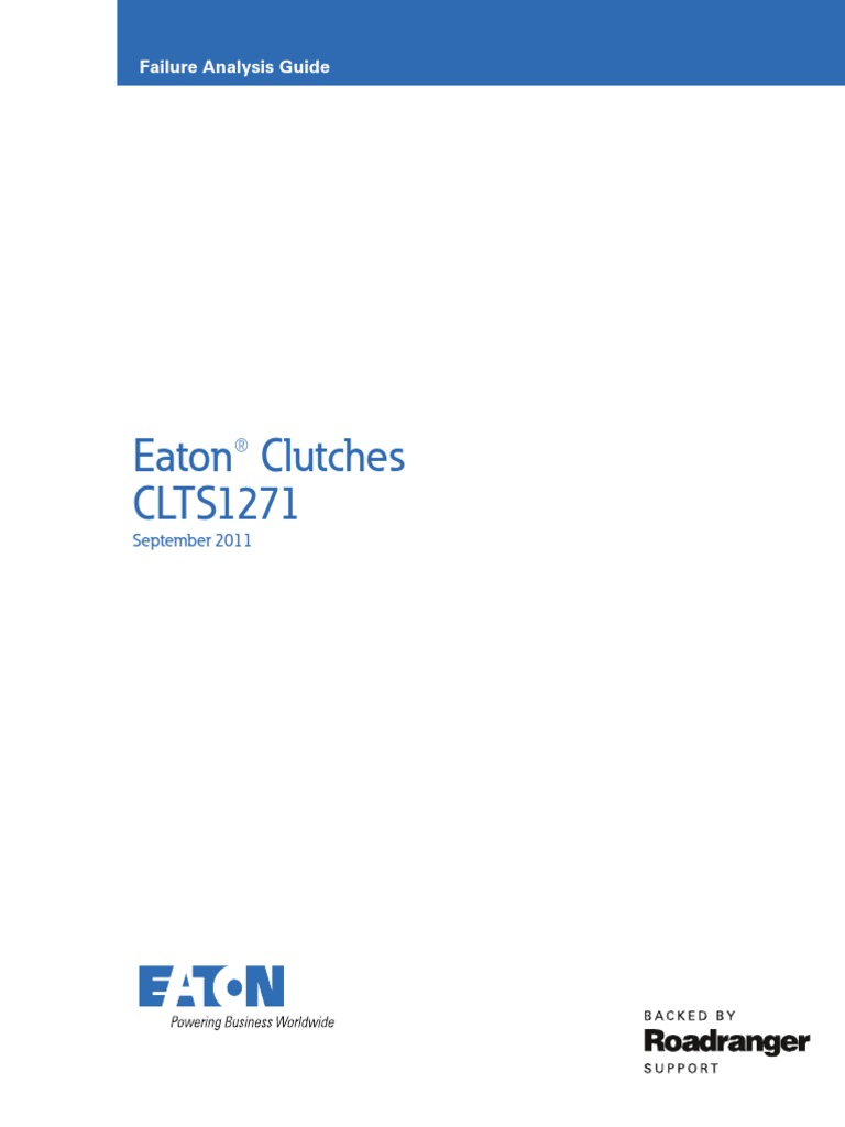 Eaton Fuller Failure Analysis PDF Clutch Bearing (Mechanical)
