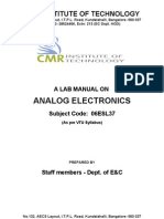 06ESL37 Analog Electronics Lab MANUAL