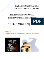 Proiect Educational de de Prevenire A Violentei