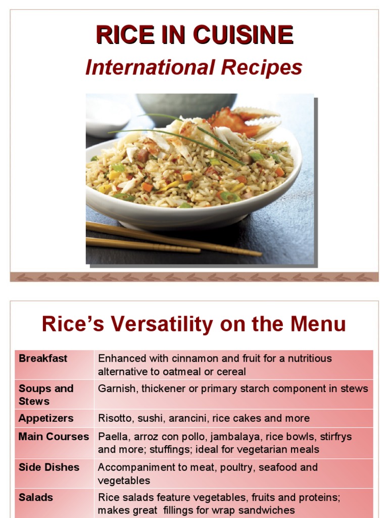Rice Around the World A Versatile Grain in Global Cuisine PDF