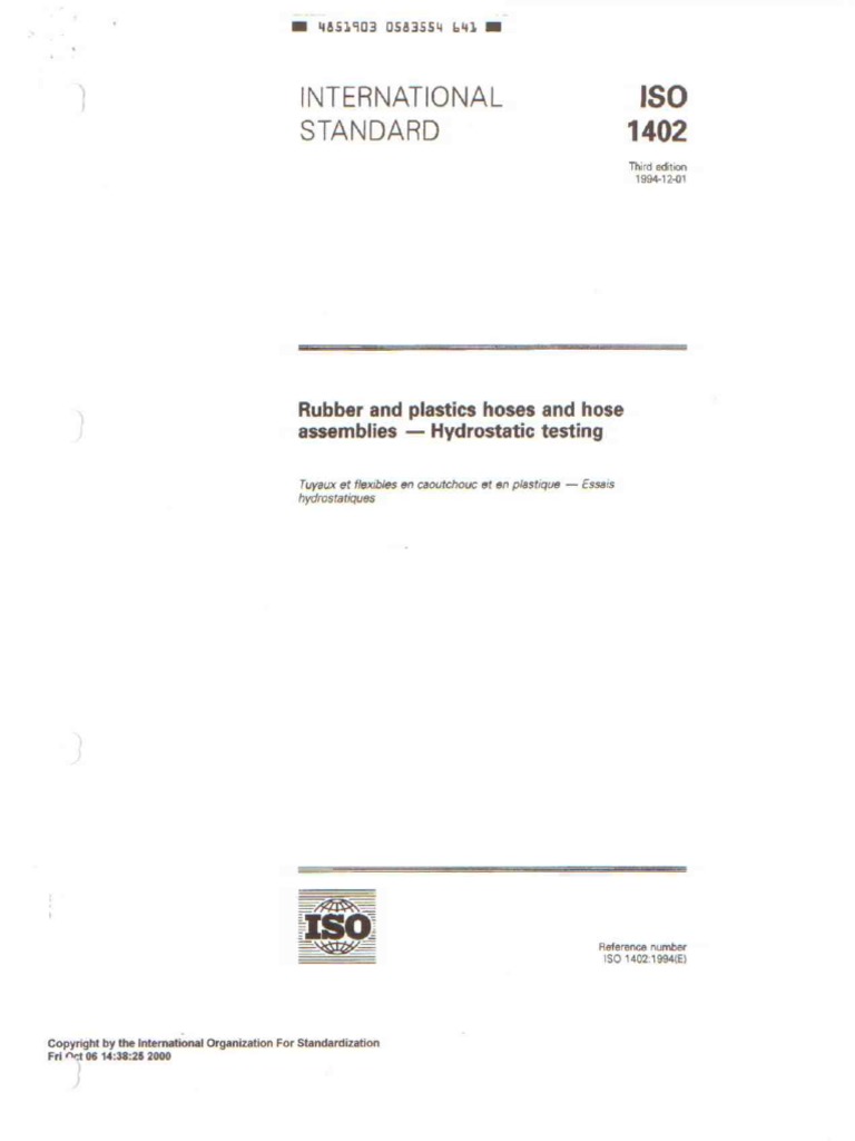 ISO 1402 - 3 Edição, 1994 | PDF