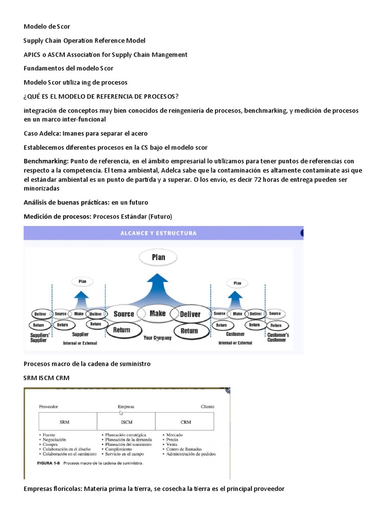 Modelo SCOR | PDF | Logística | Economias