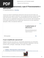 Amplificador Operacional, o Que É - Funcionamento e Aplicações!