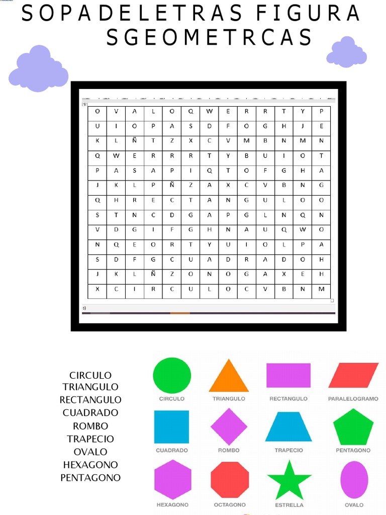 Sopa de Letras Figuras 2D | PDF