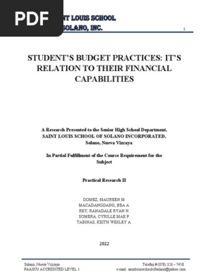 Students Budget Practices 1