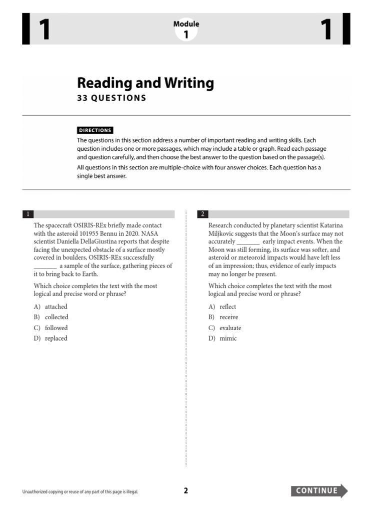 Reading and Writing: 33 Questions | PDF