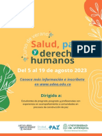 Brochure Curso de Verano Salud, paz y DDHH