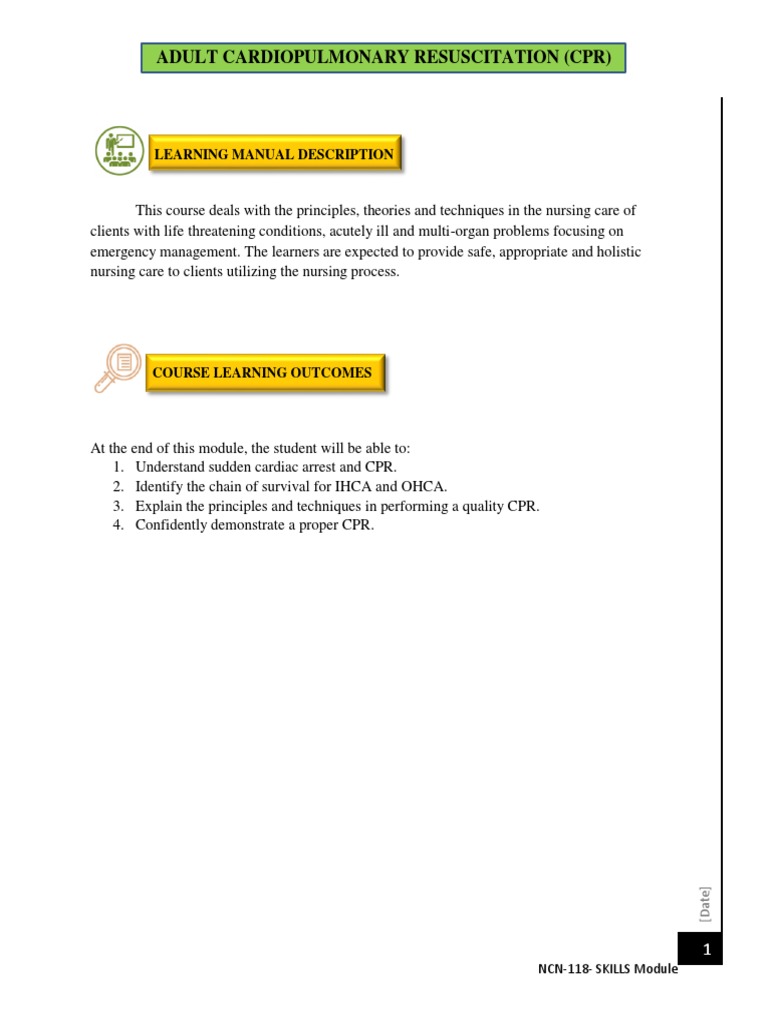 Adult CPR Techniques and Guidelines | PDF | Cardiopulmonary ...