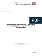 Research Paper Rosalie Q. Capistrano Bureaucraticmanagementtheory