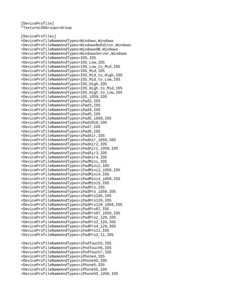Device Profiles for Multiple Platforms | PDF | Ios | System Software