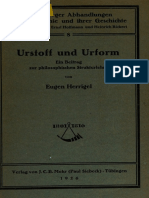 Herrigel, E. - Urstoff Und Urform Ein Beitrag Zur Philosophischen Strukturlehre.